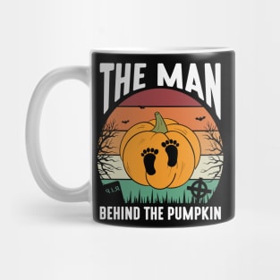 the man behind the pumpkin halloween Mug